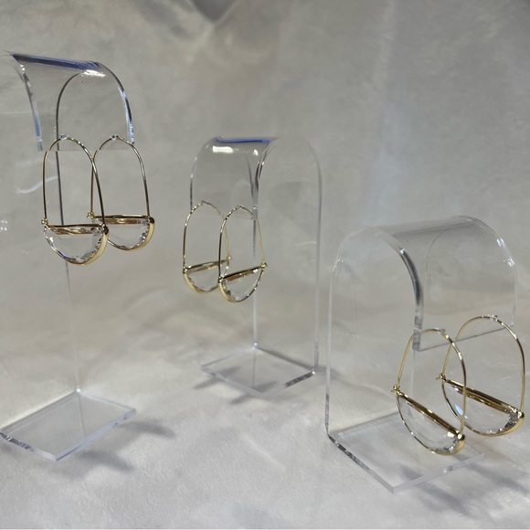 Anthropologie Inspired Gold Toned Crystal Drop Earrings - Picture 3 of 5